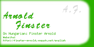 arnold finster business card